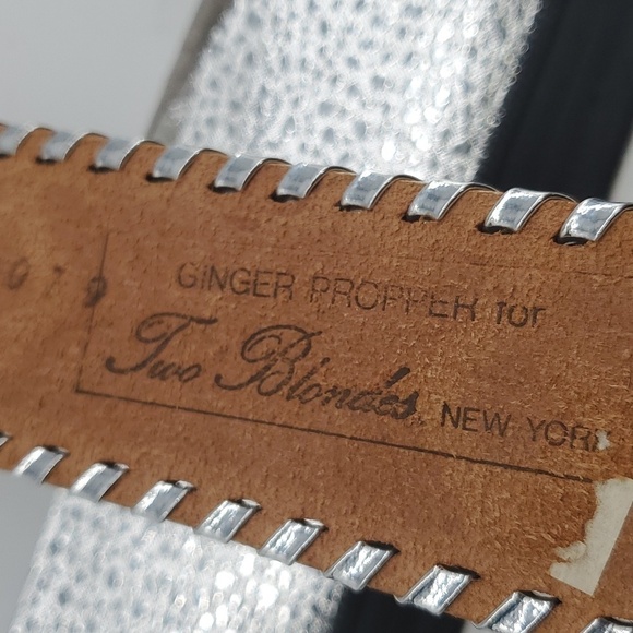 Ginger Proper Two Blondes Leather Belt 34W - Picture 9 of 10